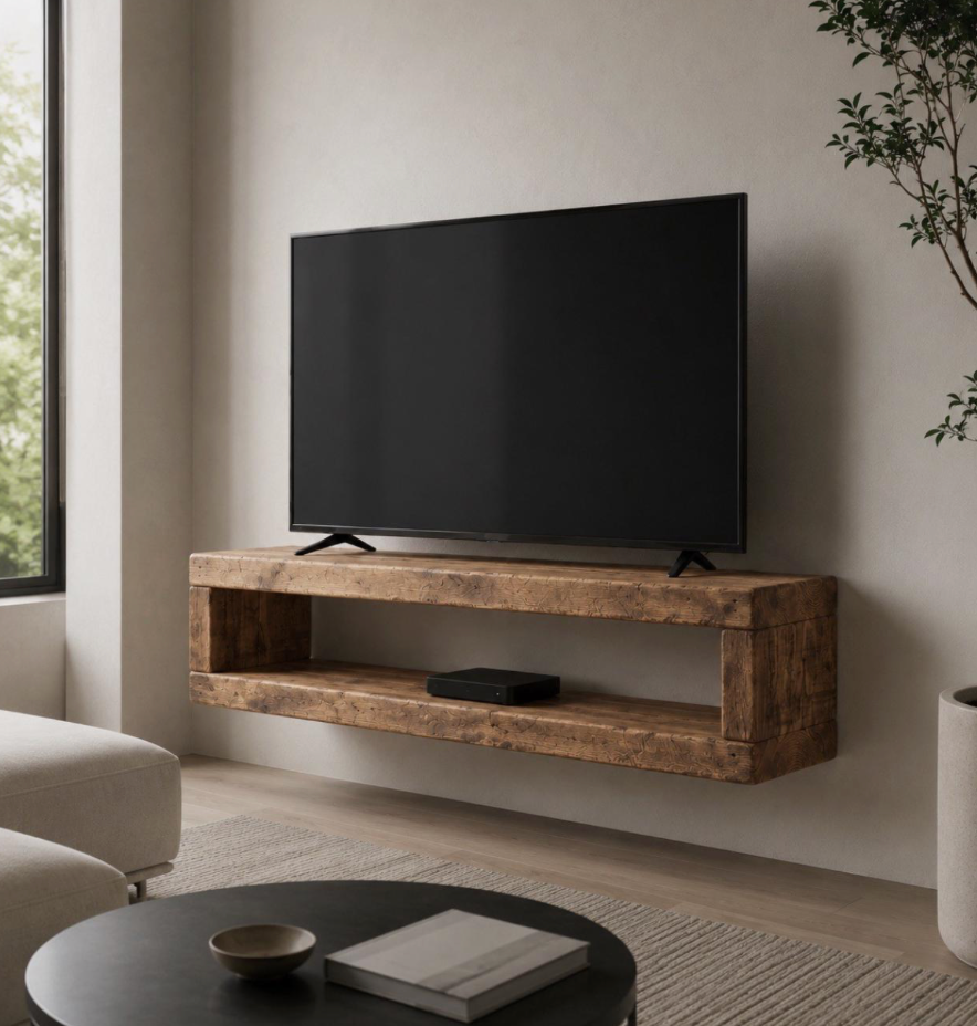 The large floating farmhouse TV Stand