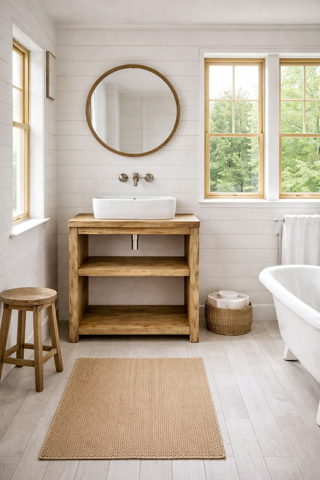 Old beam washstand
