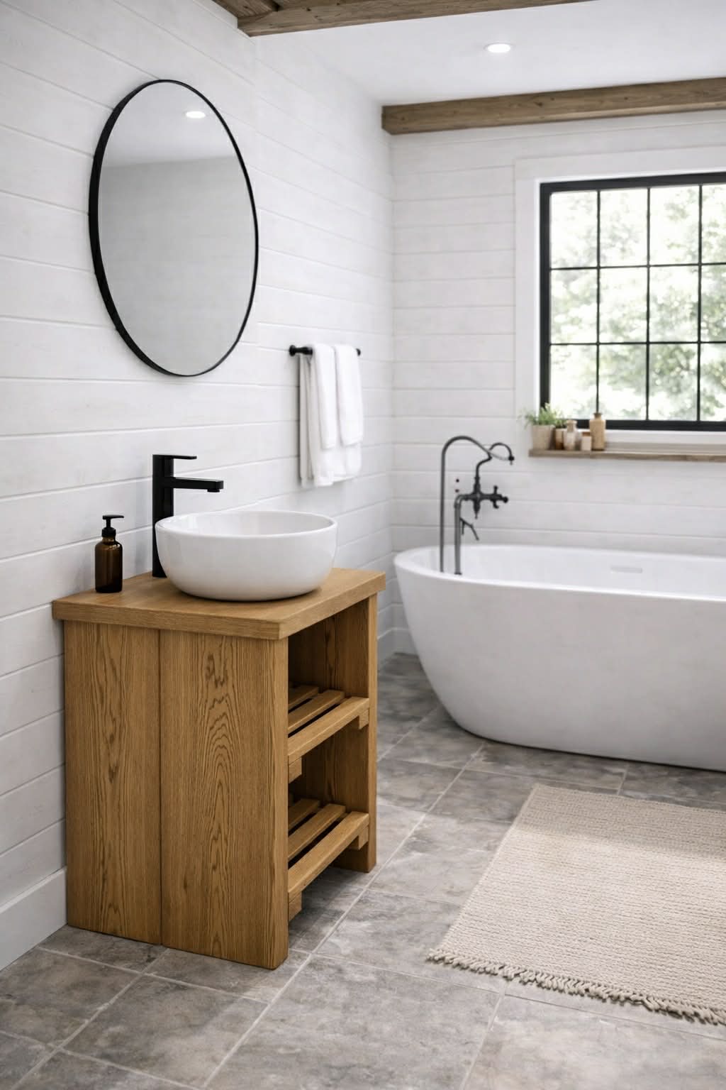 Rustic washstand shelf vanity unit bathroom unit wash stand